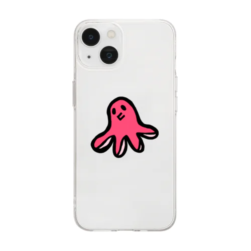 タコさんウインナー Panda Cafe Soft Clear Smartphone Case