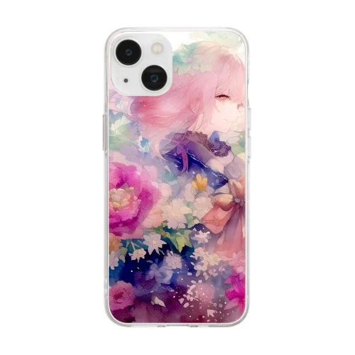 淡い癒やし Soft Clear Smartphone Case