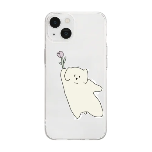 Roses and puppies Soft Clear Smartphone Case