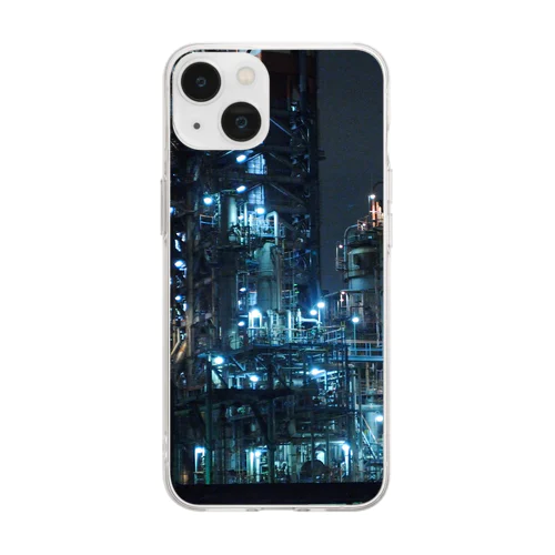 工場夜景 Soft Clear Smartphone Case