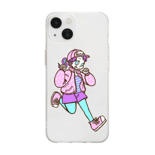 Gurumi girl_Pastel Soft Clear Smartphone Case