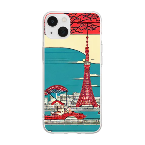 tokyotower5 Soft Clear Smartphone Case