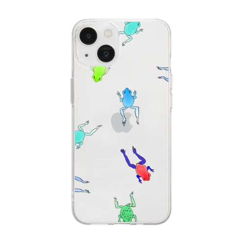 いろんなカエル Soft Clear Smartphone Case