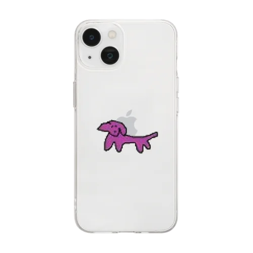 画質が悪い上に毒状態の犬 Soft Clear Smartphone Case