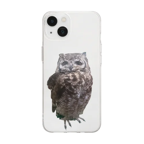 フクロウさん Soft Clear Smartphone Case