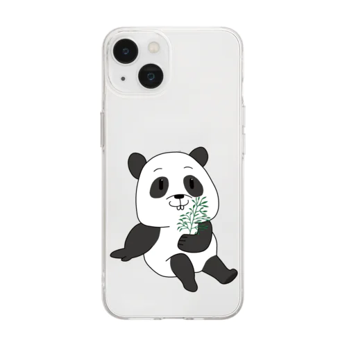 出っ歯のパンダ Soft Clear Smartphone Case