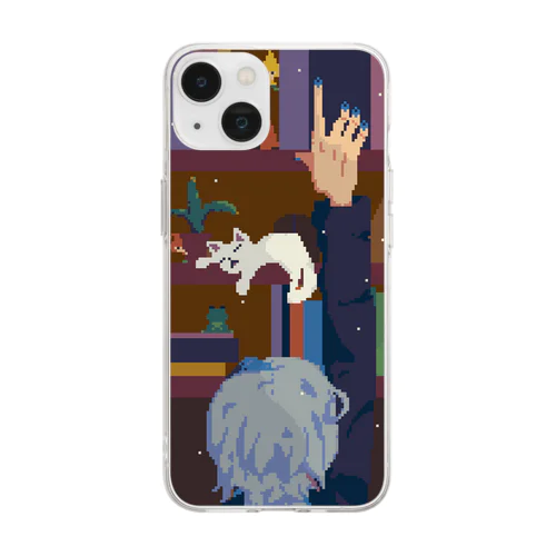 Shh(お静かに) Soft Clear Smartphone Case