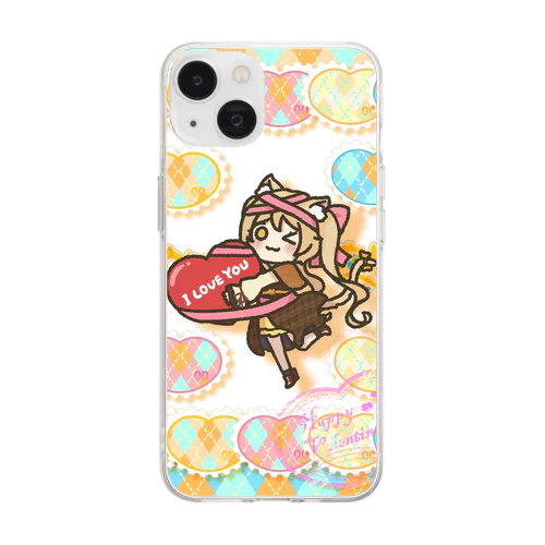 たりんバレンタインデー2023 Soft Clear Smartphone Case