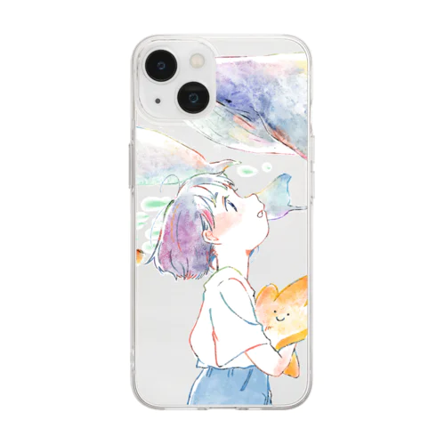 祝福のまなざし（織声） Soft Clear Smartphone Case