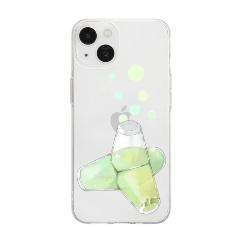 ガラスてとら スマホケース Soft Clear Smartphone Case