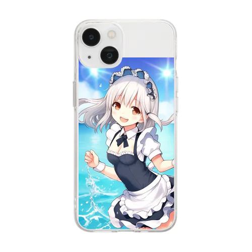 夏好き子３【一点限り】 Soft Clear Smartphone Case