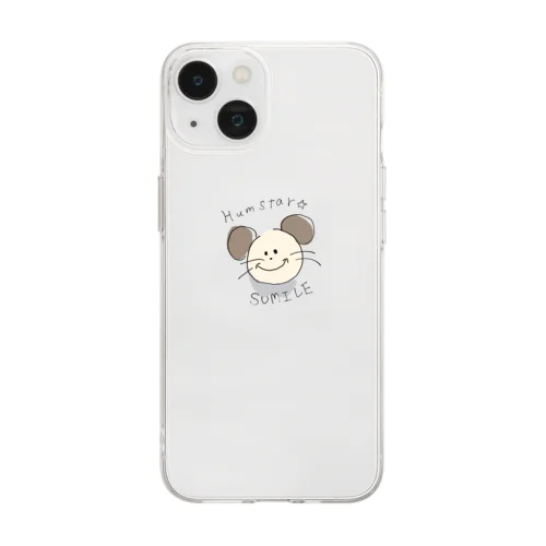 ハッピーなハムスターくん。 Soft Clear Smartphone Case