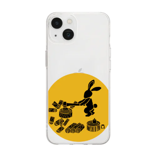 薪割ピョン吉 Soft Clear Smartphone Case