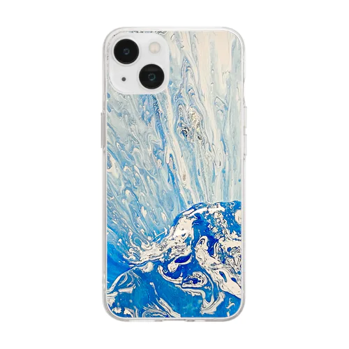 岩礁と波🌊🪨 Soft Clear Smartphone Case