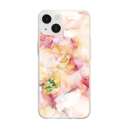 ローズ Soft Clear Smartphone Case