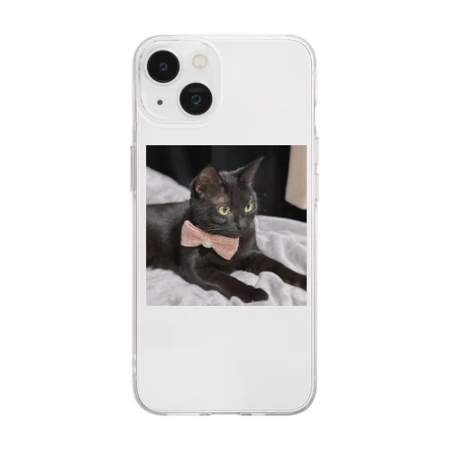 黒猫なつこちゃん Soft Clear Smartphone Case