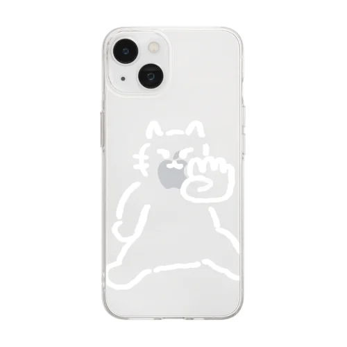 おことわりねこちゃん Soft Clear Smartphone Case