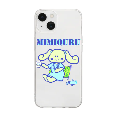 MIMIQURU　ミミキュル　リラックス ソフトクリアスマホケース