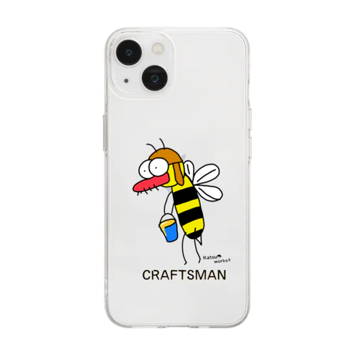 はたらきバチ（職人） Soft Clear Smartphone Case