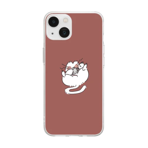 しろいけだま Soft Clear Smartphone Case