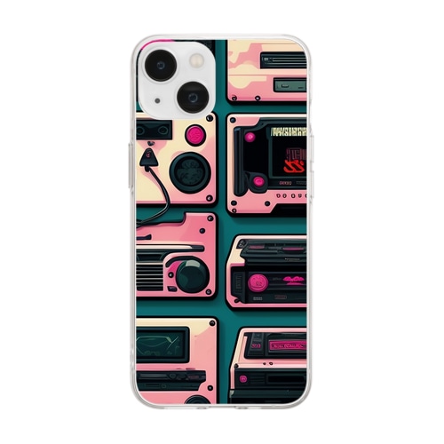 シティ・ポップ育ち盆栽好き女子の為の、エモくてレトロな仮想機器【lofiアート】 Soft Clear Smartphone Case