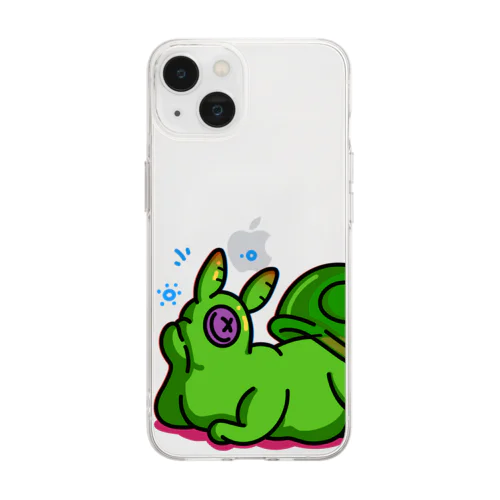 カタツムリ？さん Soft Clear Smartphone Case