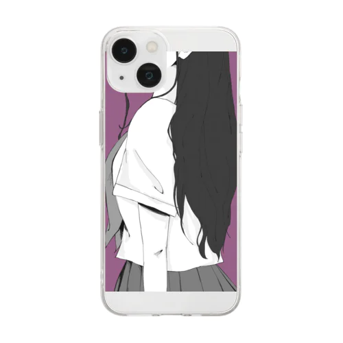 セーラー少女A Soft Clear Smartphone Case