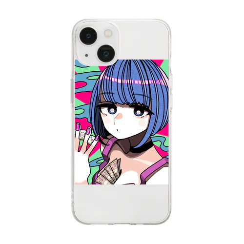 すぷなー様Tシャツ(おにぎりまん) Soft Clear Smartphone Case