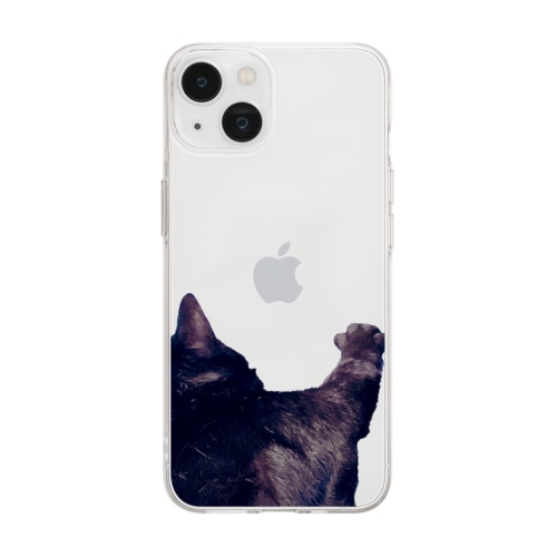 愛猫の手が可愛い Soft Clear Smartphone Case