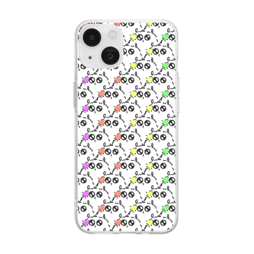 ｲｨｨｨﾝ星人@カラフル Soft Clear Smartphone Case