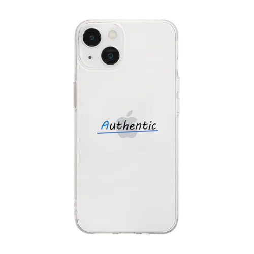 Authentic（頭文字青） Soft Clear Smartphone Case