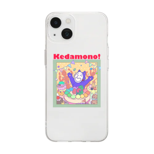 ハッピーケダモノ Soft Clear Smartphone Case