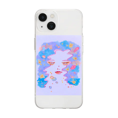 昼下がりに夜の女神 Soft Clear Smartphone Case