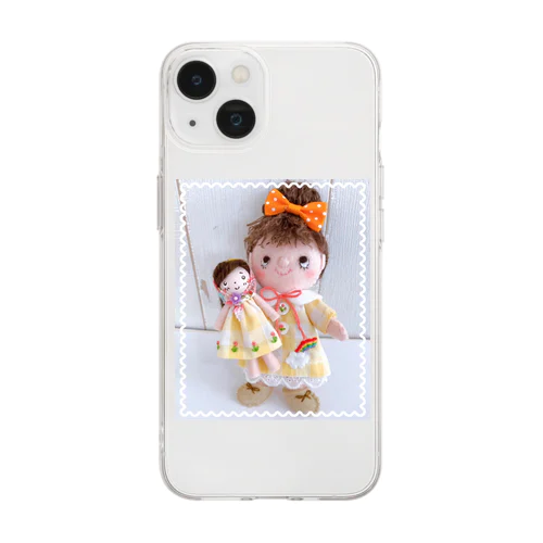 おひさまちゃんお人形と一緒 Soft Clear Smartphone Case
