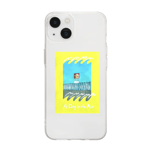 A Dog in the Air Soft Clear Smartphone Case