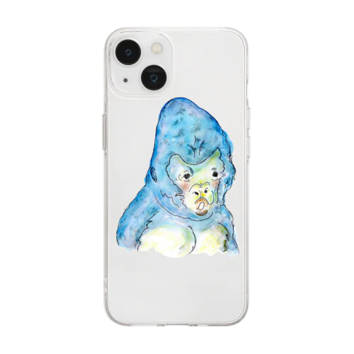 ゴリラさん Soft Clear Smartphone Case