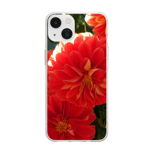 flower orange Soft Clear Smartphone Case