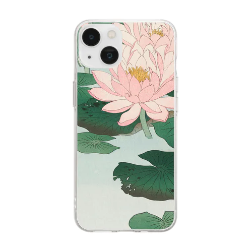小原古邨　睡蓮　Ohara Koson / Water Lilies Soft Clear Smartphone Case