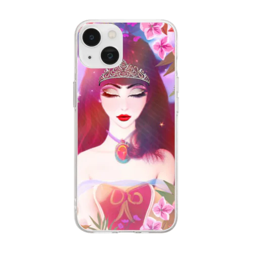 universalPrincess 紅の女神様 Soft Clear Smartphone Case