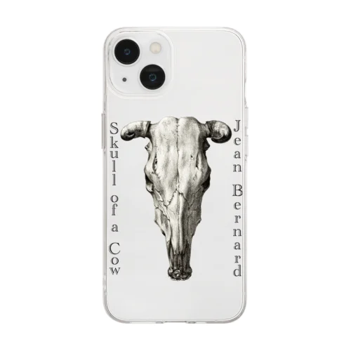 牛の頭蓋骨　ジーン・バーナード　Jean Bernard / Skull of a Cow Soft Clear Smartphone Case