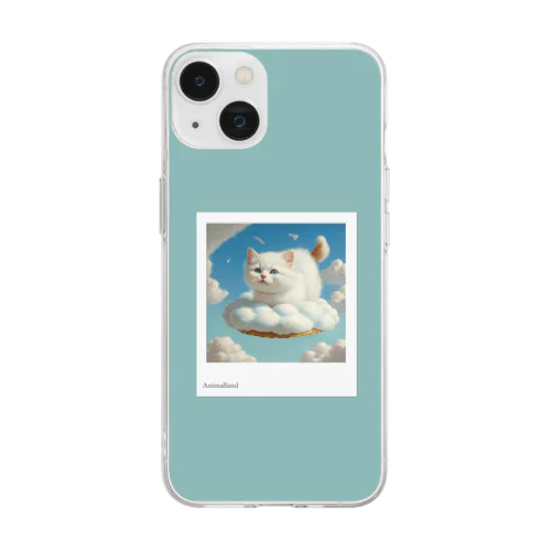 Kittyonpiecloud_猫雲　by Animalland Soft Clear Smartphone Case