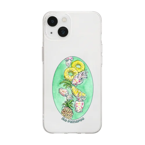 イカパイナポー=Ika&Pineapple Soft Clear Smartphone Case