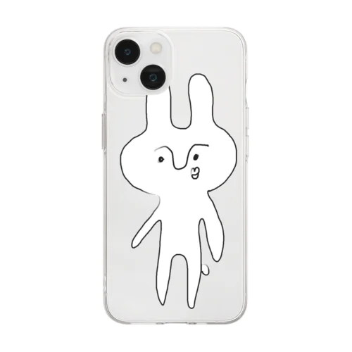 ほり深うさぎ① Soft Clear Smartphone Case