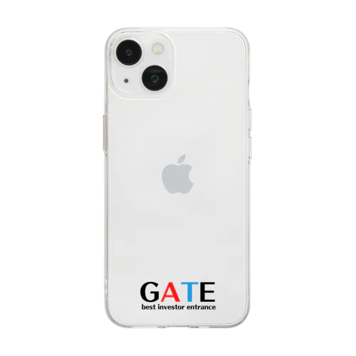 GATE（文字色　黒） Soft Clear Smartphone Case