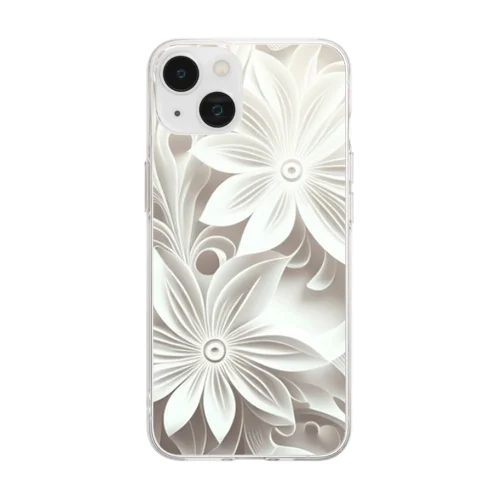 花柄スマホケース Soft Clear Smartphone Case