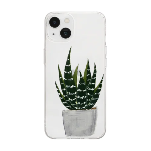 多肉植物ハオルチア Soft Clear Smartphone Case