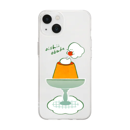 おいしいおばけ（レトロプリン） Soft Clear Smartphone Case