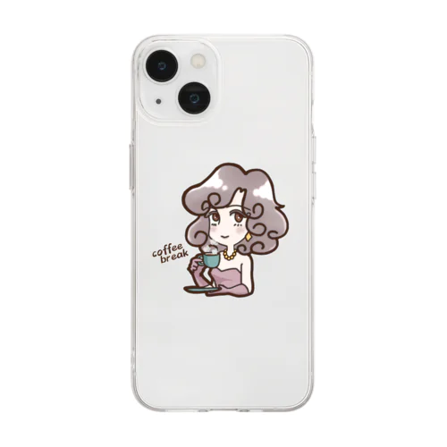 Coffee break  Soft Clear Smartphone Case