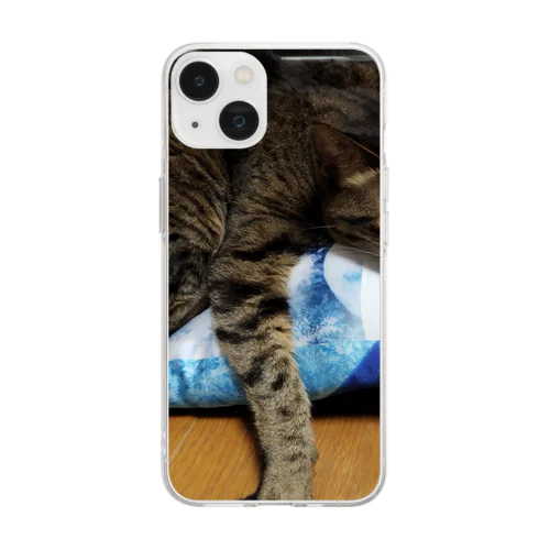 だらけているんだ。 Soft Clear Smartphone Case