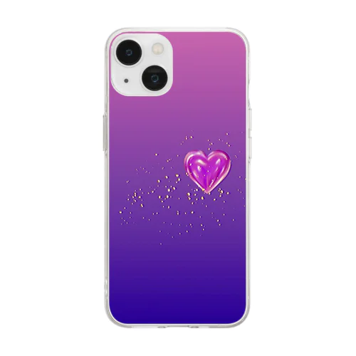 ハート(1) Soft Clear Smartphone Case